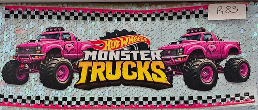 Monster Trucks Pink