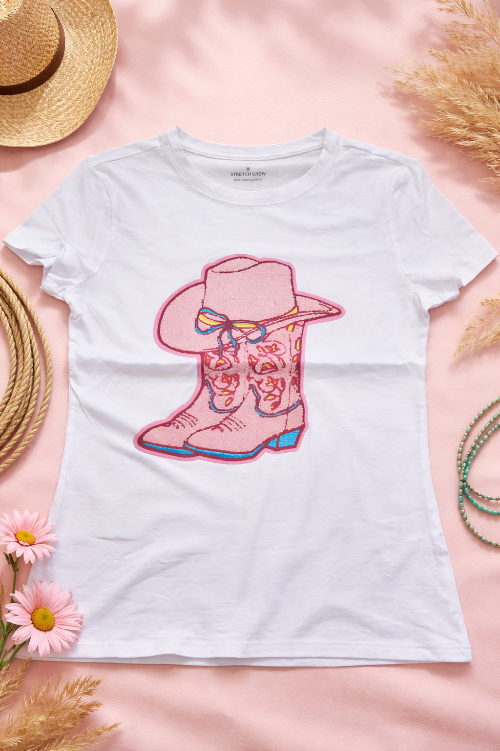 Cow Girl Boots & Hat (Pink)