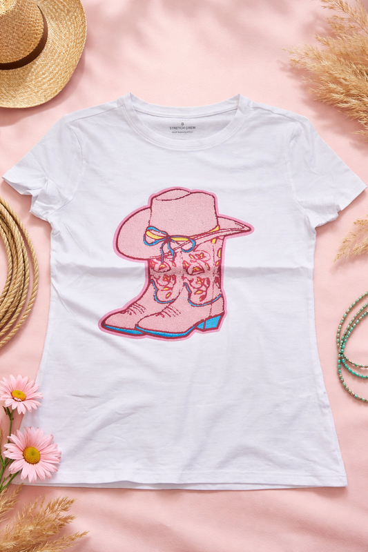 Cow Girl Boots & Hat (Pink)
