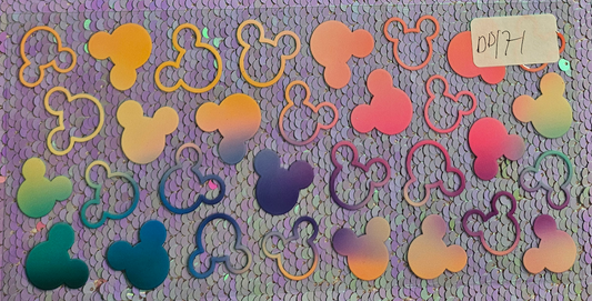 Mickey Heads Pastel Rainbow