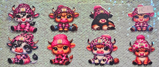 Highland Cow Mix Pink