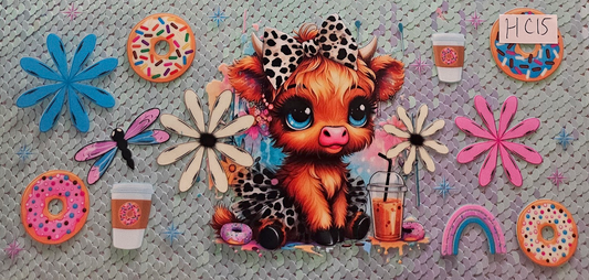 Highland Cow Donut/Coffee