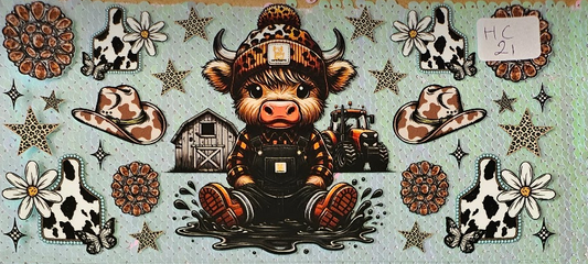 Highland Cow Farm Tactor