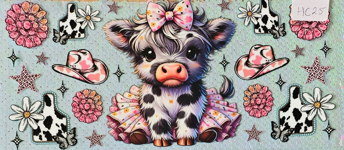 Highland Cow Pink Tutu