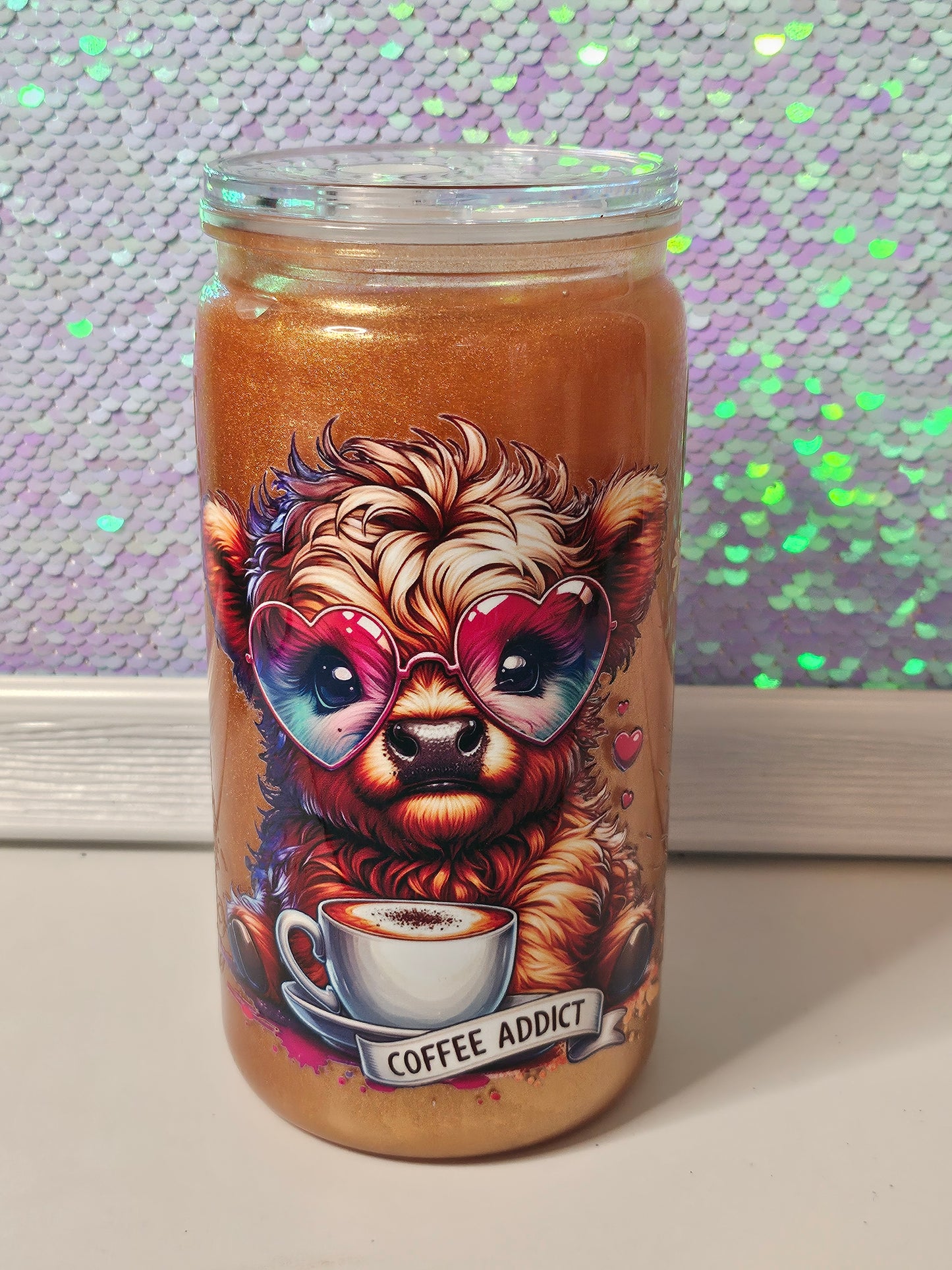 HIGHLAND COW COFFEE ADDICT