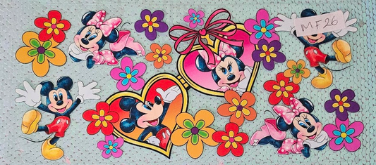 Minnie & Mickey Hearts and Flower