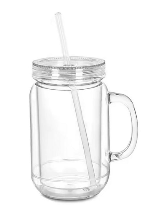 20oz Acrylic Mason Jar Tumbler