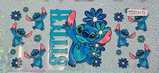Stitch Blue Flowers