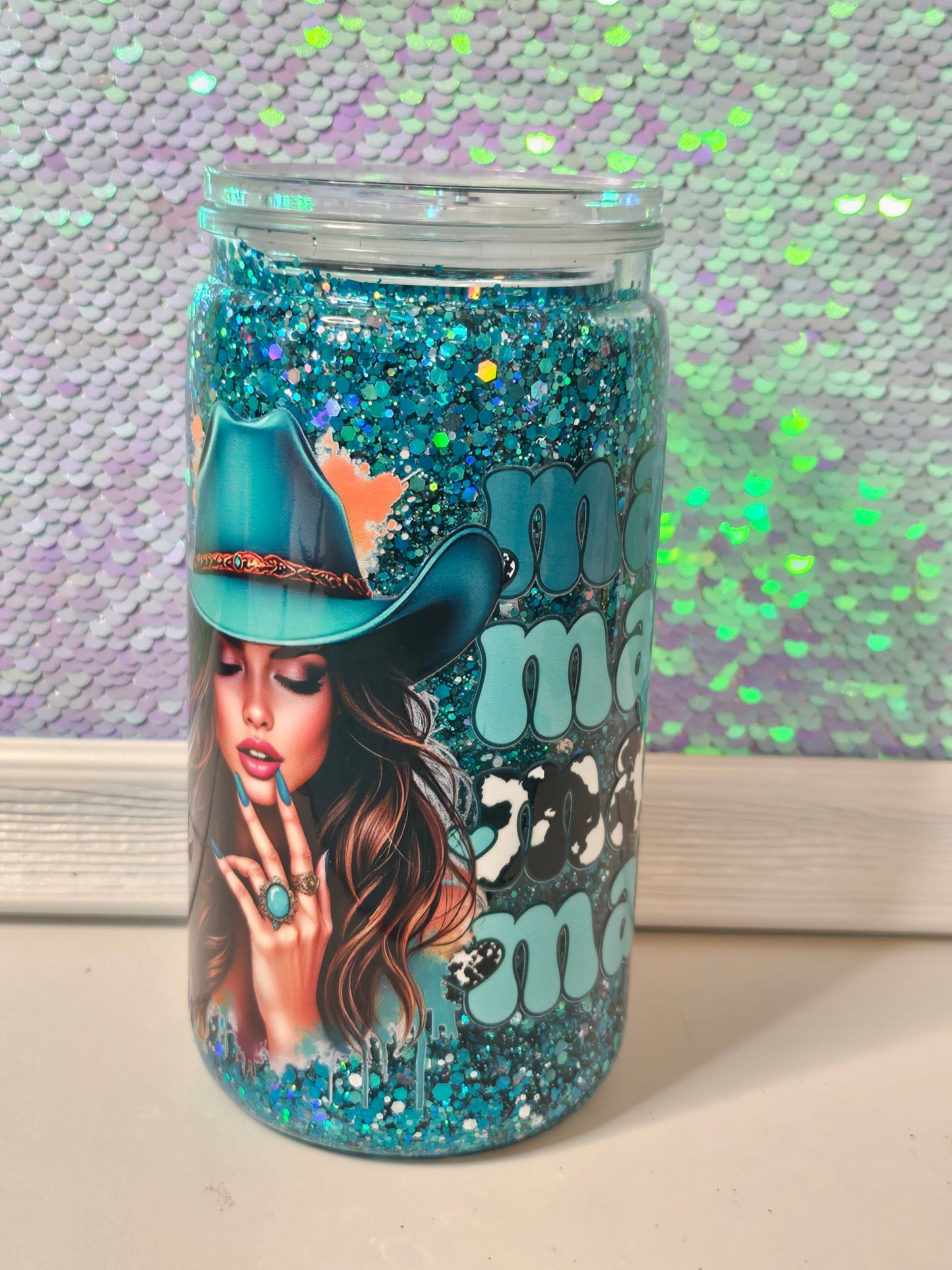 TEAL MAMA COWBOY HAT