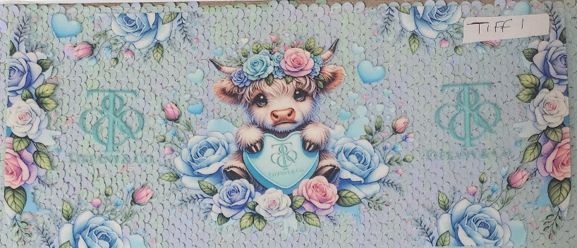 Tiffany Highland Cow Blue